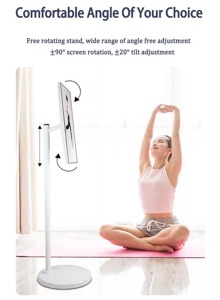 Crony TX24 24  Inch Portable Smart TV,  Touchscreen Android 12 Monitor on Wheels,  1080x1920 @60Hz,8GB+128GB, 10,000mAh Battery (5H Use) – Dual-Band Wi-Fi, 8MP Camera, Built-In Dual Speakers & Adjustable Stand (400mm/120mm),Rotatable Display for Home/Office/Outdoor - Image 3